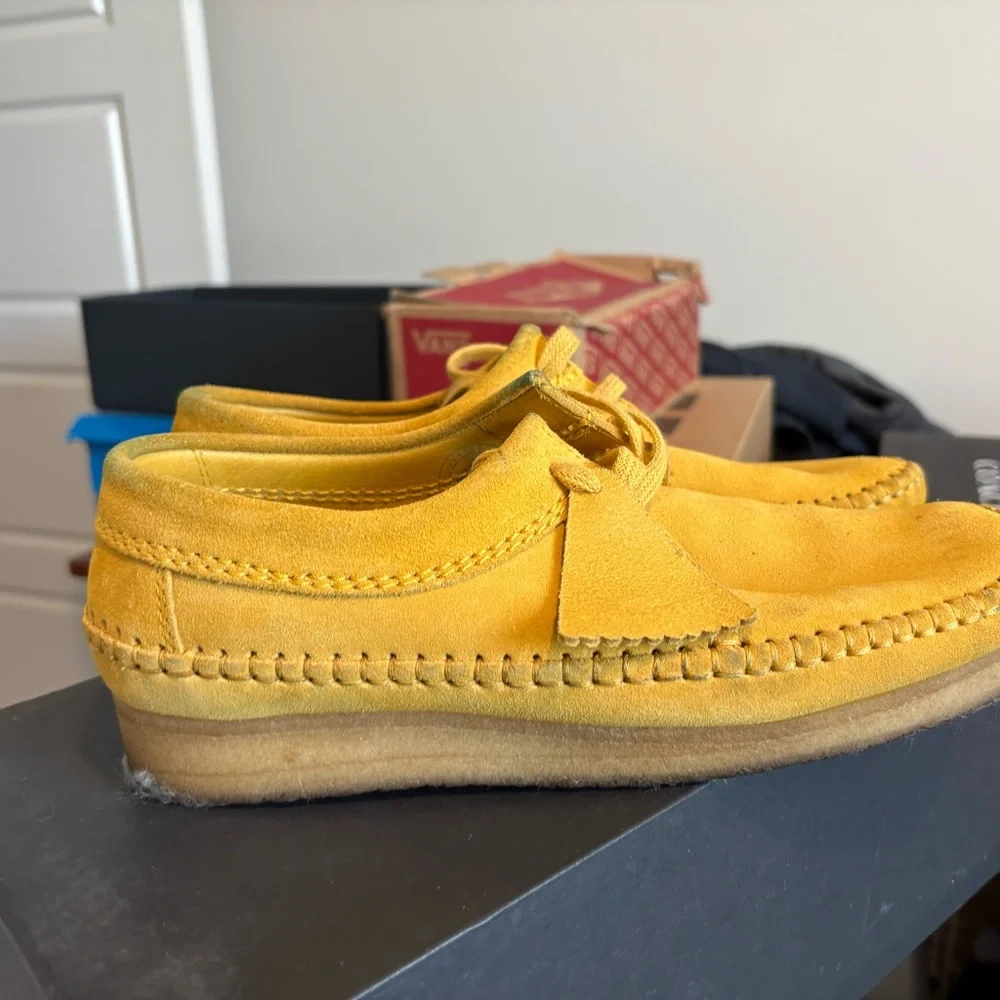 Clarks Yellow Suede Wallabee Moccasin Shoes